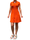 Polokleid Businesskleid Sommerkleid Kleid orange Damenmode business casua 005860