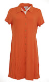Polokleid Businesskleid Sommerkleid Kleid orange Damenmode business casua 005860