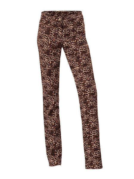 Heine Damen Druckhose Hose Animal-Print Chino Stretch braun 005954