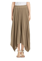 B.C. Damen Plissee-Rock Maxirock Maxi Skirt taupe 011874