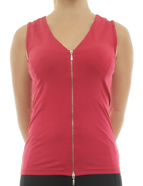 B.C. Damen Shirttop Reißverschluss rot 021612