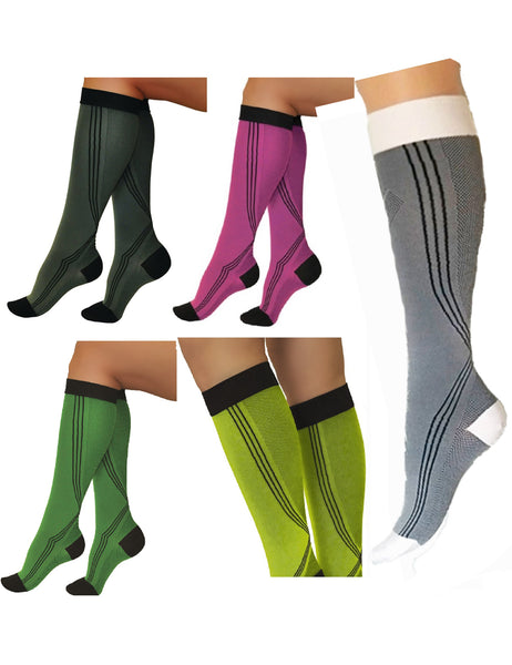 Elastische Sport Activ Kompressions Strümpfe Socken Kniestrümpfe 0401