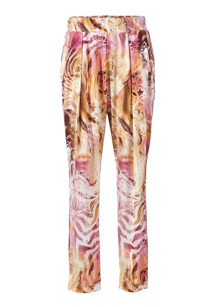 B.C. Damen Druckhose Hose Paisley Print Leggings Stretch bunt Gr. 36 049942