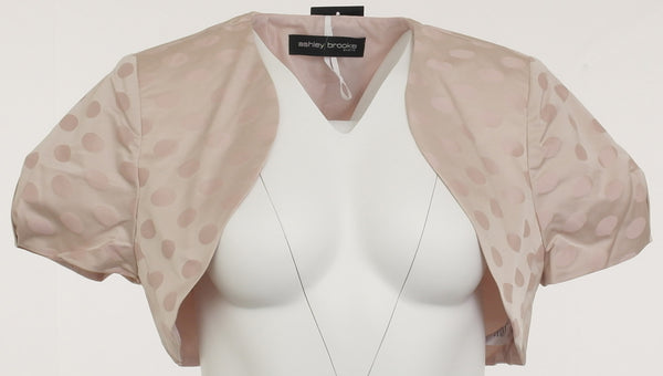Ashley Brooke Damen Bolero Jacke Weste Punkte Muster rose Gr. 38 056281