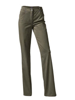 B.C. Damen Bauchweg-Hose Jeans Chino Stretch oliv Gr. 19 076856