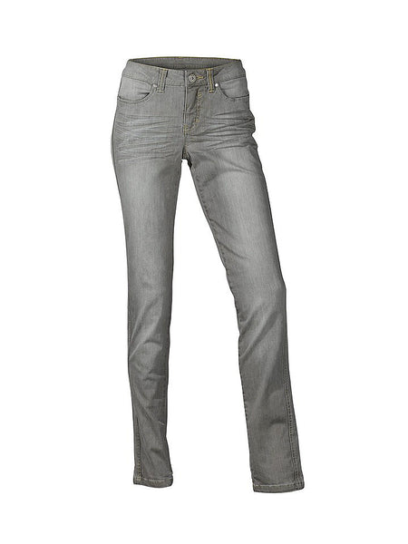 B.C. Damen Röhrenjeans Hose Jeans Stretch Chino Grey Denim Gr. 34 101286