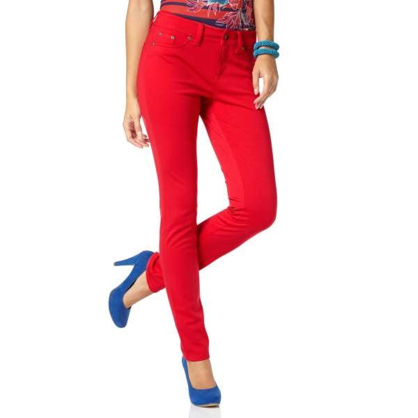 Laura Scott Damen Jerseyhose Hose Jersey Skinny Chino rot 140483