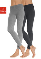 Vivance Samt Leggings lang Feincord Leggins Hose Doppelpack Gr. 44/46 150212