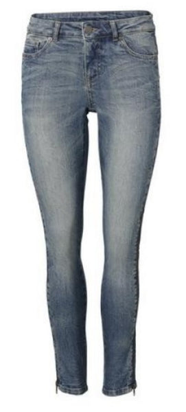 B.C. Damen Röhrenjeans Hose Jeans Röhre Stretch blue denim Gr. 34 179083
