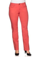 Sheego Damen Stretchhose Hose Stretch Chino korallrot Kurzgröße 224519