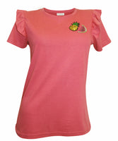 T-Shirt Damen himbeer Früchteaplikation 29440864 gr. 36