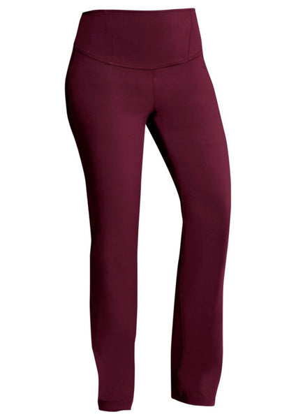 Sheego Damen Shape-Schlupfhose Hose Relaxed hoher Bund aubergine Gr. 42 306397