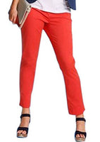 Sheego Damen Hose Chino Stretch knöchellang orange Gr. 42 306972