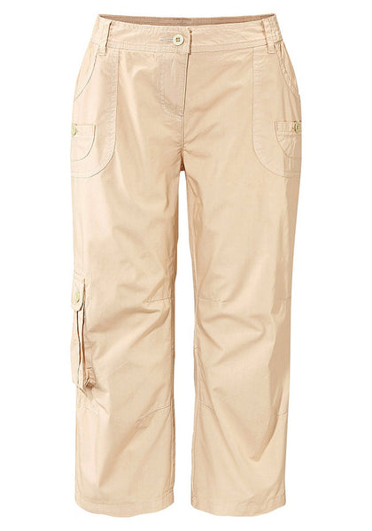 Buffalo Damen Cargohose 7/8 Hose Cargo Chino Jeans sand 444013