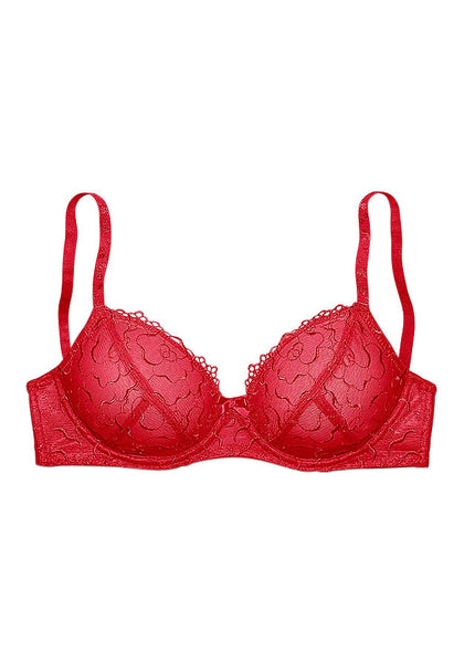 Nuance Bügel-BH Büstenhalter Stickerei Spitze rot 75B 447343
