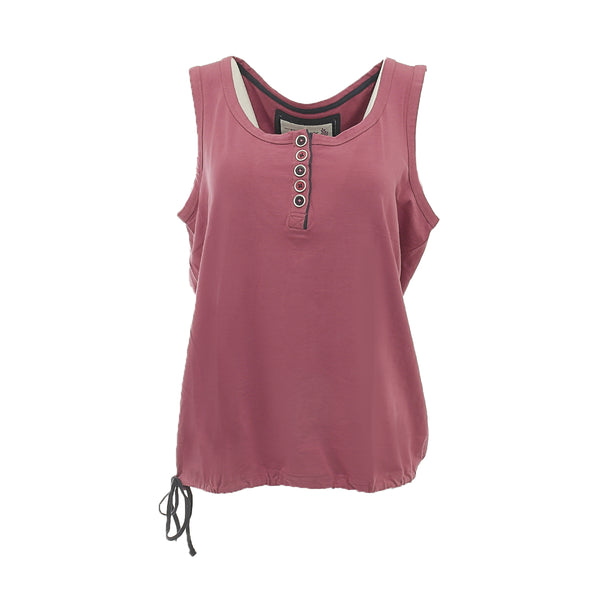 Tayberry Damen Shirt Tanktop ärmellos mit Bandzug lila Gr. XXL 46496