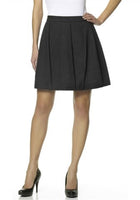 Gold Cut Faltenrock Minirock Rock Mini Skirt Wolle warm weich anthrazit 501469