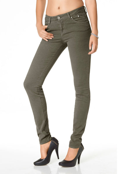 Laura Scott Damen Hose Röhre Stretch Chino Cargohose Kurzgröße khaki 516945