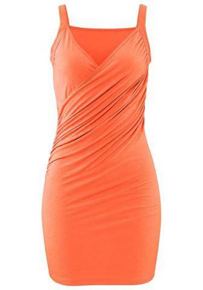 Beach Time Damen Strandkleid Kleid Sommerkleid Top Wickel Optik apricot 567300