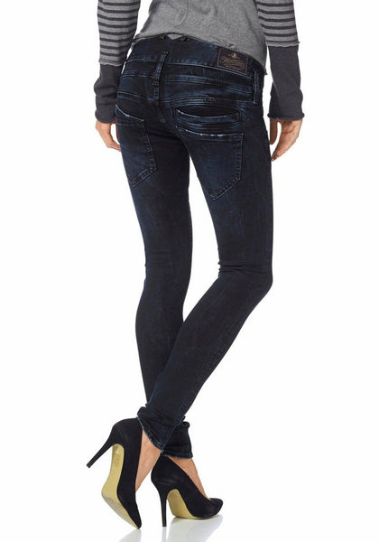 Herrlicher Damen Röhrenjeans Hose Jeans Röhre Stretch ocean floor 29/32 588017