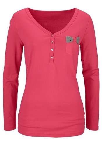 Cheer Damen Langarmshirt Shirt langarm Pullover rot Gr. 38 613107