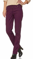 Cheer Damen Colorjeans Jeans Hose Chino Stretch bordeaux Kurzgröße 18 699809