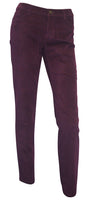 AJC Damen Samthose Hose Röhre Stretch bordeaux Kurzgröße 20 785036