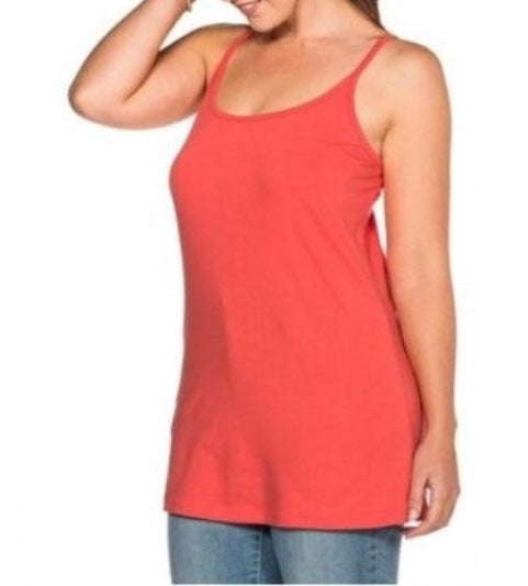 Sheego Spaghettitop Spaghettiträger Trägertop Unterziehtop Top Shirt rot 786919