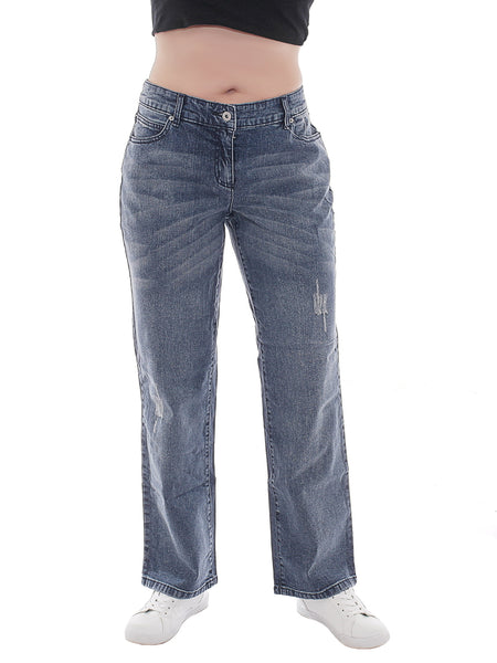 Amy Jones Jeans Hose Stretch blue denim Kurzgröße 21 820864