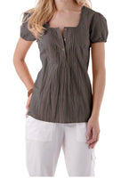 Blusen-Shirt mit Knopfleiste Kurzarm Top Hemd 823396