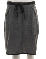 Strickrock Rock Bindeband Falten knielang grau 40/42 862709