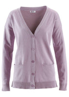 BPC Damen Strickjacke Jacke Feinstrick Pullover mattflieder Gr. 36/38 912884