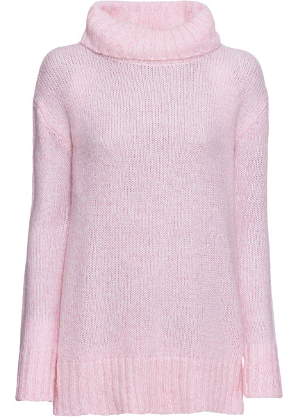 Rainbow Rollkragenpullover Pullover Wolle rosa 922853