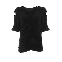 Bodyflirt Damen Shirt mit Raffungen schwarz Gr. 40/42 941564