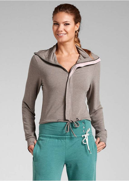BPC Damen Shirtjacke Sweatjacke Jacke Shirt taupe Gr. 44/46 952104