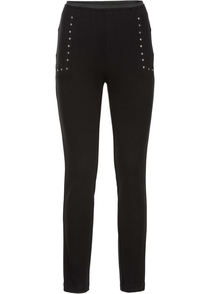Bodyflirt Treggings Hose Ziernieten schwarz 34 952882