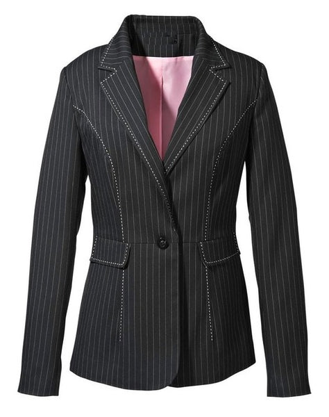 Bodyflirt Damen Nadelstreifen Blazer weiße Ziernähte Jacke Sakko Jackett 959434