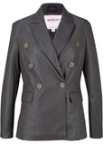 John Baner Damen Lederimitatjacke dunkelbraun 966052