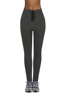 Damen Sporthose Leggings Hose lang blickdicht Schnürung LORENA