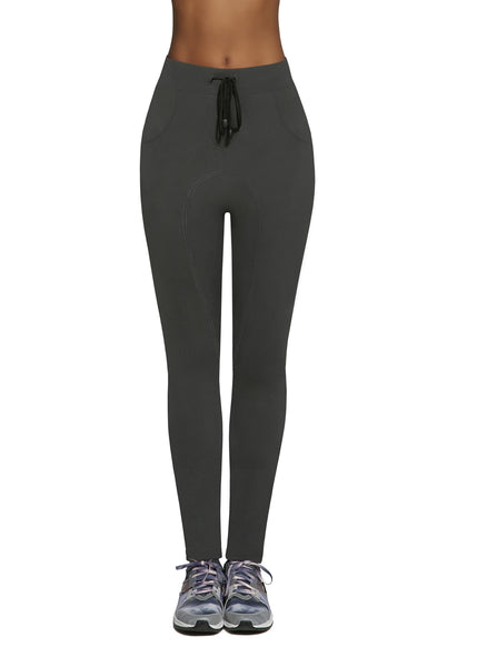 Damen Sporthose Leggings Hose lang blickdicht Schnürung LORENA