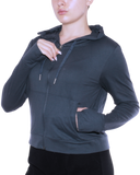 Sport Sweatshirt Jacke Kapuze Reißverschluss Daumenschlaufe YCA17791