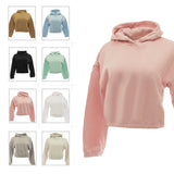 Damen Hoodie Pullover Sweat Pulli kurz unisex ultra soft Vlies warm 7306