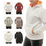 Damen Hoodie warm Vlies Kapuze Pulli Pullover Tasche vorne 7220