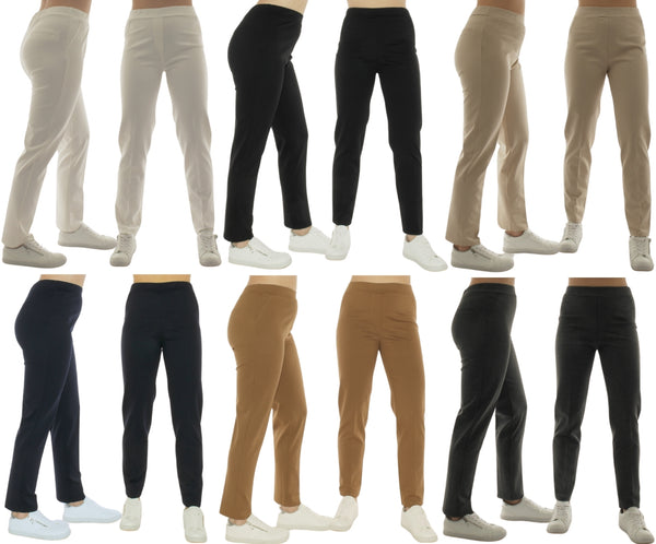 WARM Stretchhose gerade Schlupfhose Chino Stretch Hose Bügelfalten 1548