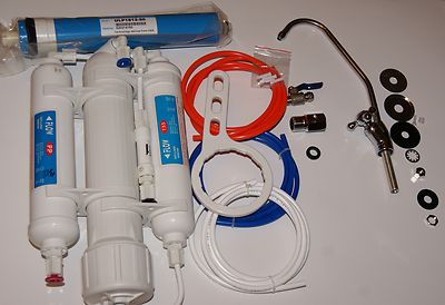 3 Stufen UMKEHR-OSMOSE ANLAGE Wasserhahn mobiler WASSERFILTER Membrane aquarium