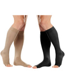 Kompressionsstrümpfe offene Zehen abgestufte Kompression Socken 23-32 mmHg 0408LUX