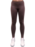 Thermo Damen Leggings Braun Thermoleggings Trendfarbe Taupe Fleeceleggings