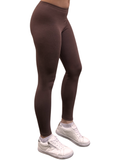 Thermo Damen Leggings Braun Thermoleggings Trendfarbe Taupe Fleeceleggings