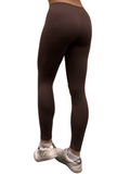 Thermo Damen Leggings Braun Thermoleggings Trendfarbe Taupe Fleeceleggings