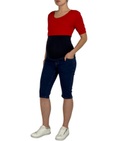 Umstandscapri Capri Jeans Denim Bauchband Umstand Caprihose Umstandsmode